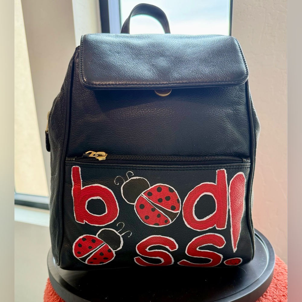 Donated / Not for Sale Ladybug Themed Backpack by Designer Brand ILI NYC